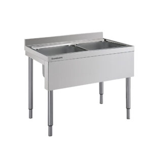 Angelo Po - 10L24 - SPÜLTISCH MIT OFFENER STRUKTUR 2 BECKEN CM 40X50X25H