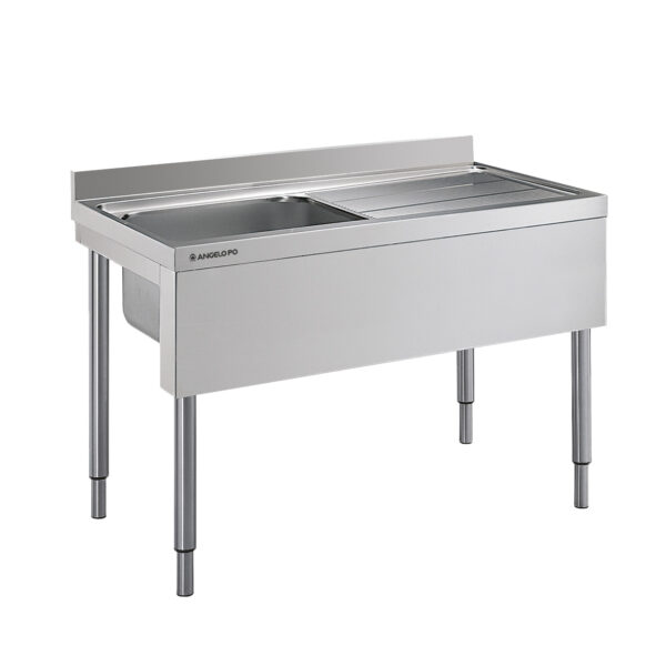 Angelo Po - 12L14D - SPÜLTISCH MIT OFFENER STRUKTUR 1 BECKEN CM 40X50X25H RECHTE ABTROPFFLÄCHE