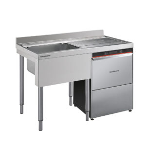 Angelo Po - 12L14DL - SPÜLTISCH MIT OFFENER STRUKTUR 1 BECKEN CM 40X50X25H RECHTE ABTROPFFLÄCHE