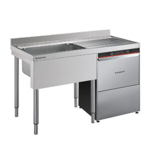 Angelo Po - 14L16DL - SPÜLTISCH MIT OFFENER STRUKTUR 1 BECKEN CM 60X50X32,5H RECHTE ABTROPFFLÄCHE