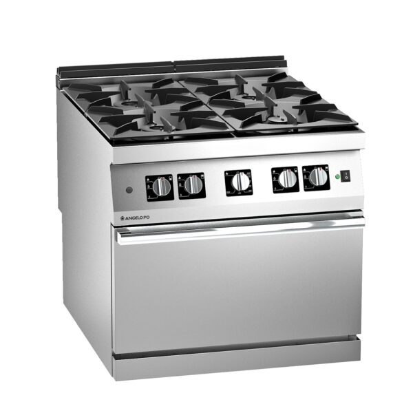 Angelo Po - 1N1FAAGV - GASHERD 4 FLAMMEN MIT MULTI-BELUFTIGEM GASBACKOFEN