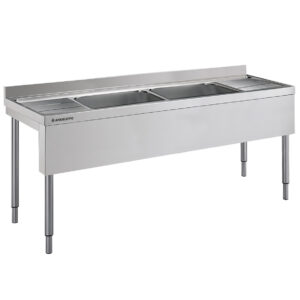 Angelo Po - 22L26 - SPÜLTISCH MIT OFFENER STRUKTUR 2 BECKEN CM 60X50X30H 2 ABTROPFFLÄCHEN