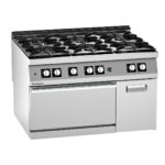 Angelo Po - 2N1FAGV - GASHERD 6 FLAMMEN MIT MULTI-BELUFTIGEM GASBACKOFEN, SCHRANK