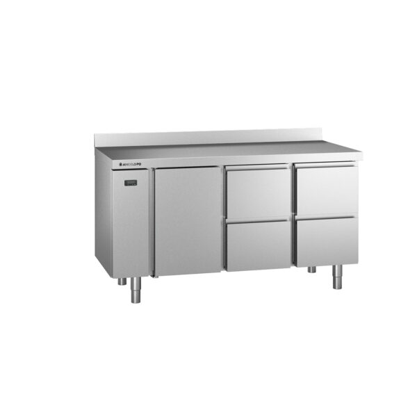 Angelo Po - 5ERB4A - KÜHLTISCH -2°C ÷ +8°C TIEFE 70 CM GN 1/1 OHNE MOTOR MIT ARBEITSPLATTE UND AUFKANTUNG