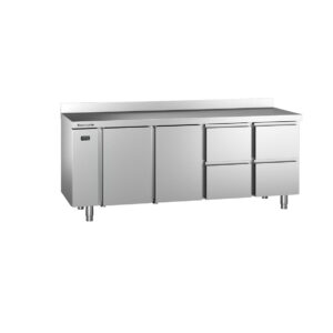Angelo Po - 5ERC4A - KÜHLTISCH -2°C ÷ +8°C TIEFE 70 CM GN 1/1 OHNE MOTOR MIT ARBEITSPLATTE UND AUFKANTUNG