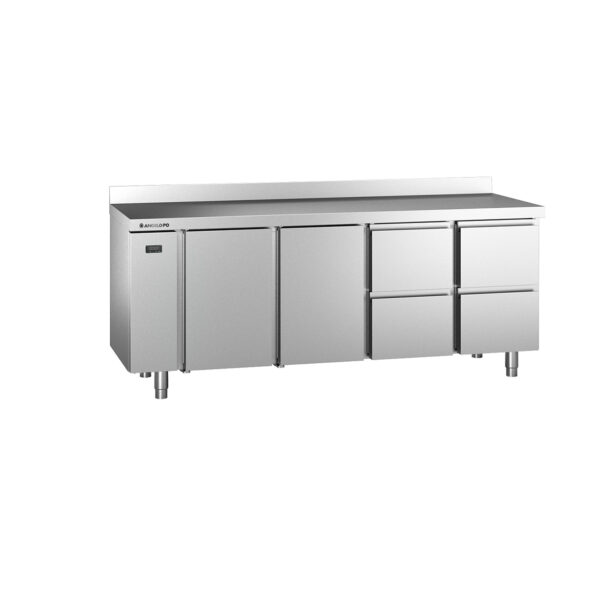 Angelo Po - 5ERC4A - KÜHLTISCH -2°C ÷ +8°C TIEFE 70 CM GN 1/1 OHNE MOTOR MIT ARBEITSPLATTE UND AUFKANTUNG