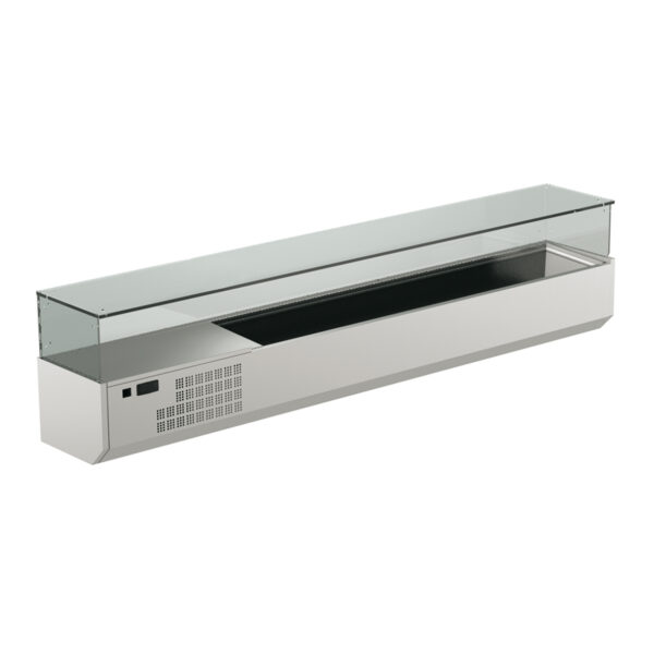 Angelo Po - A207V - GEKÜHLTE VITRINE MIT GLÄSERN FÜR PIZZA TIEFE 370 MM