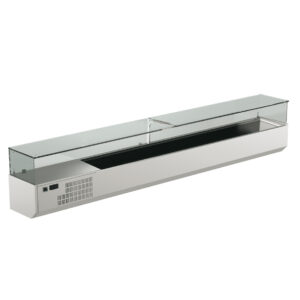 Angelo Po - A253V - GEKÜHLTE VITRINE MIT GLÄSERN FÜR PIZZA TIEFE 330 MM