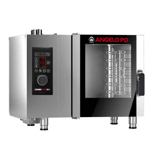 Angelo Po - BX61EWR - ELEKTRISCHER KOMBI-DÄMPFER 6 X 1/1GN - TÜRANSCHLAG RECHTS UND MIT AUTOMATISCHE WASCHEN-SYSTEM
