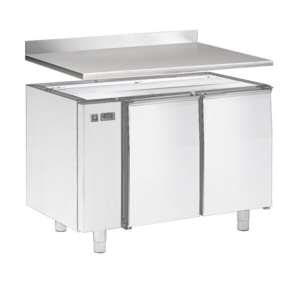 Angelo Po - E115SA - ARBEITSPLATTE MIT AUFKANTUNG4 CM H, FÜR KÜHLTISCH 115 CM