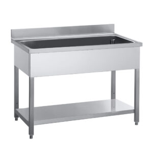 Angelo Po - E12L111 - Spültisch für töpfe 1 becken mit unterboden 120 cm