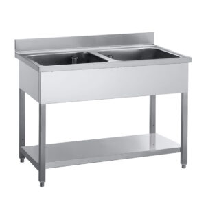 Angelo Po - E12L25 - SPÜLTISCH MIT OFFENER STRUKTUR 2 BECKEN CM 50X50X30H