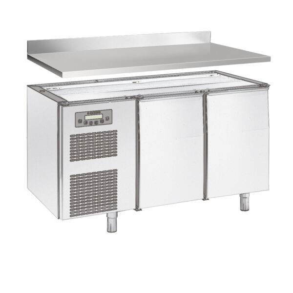 Angelo Po - E140SA - ARBEITSPLATTE MIT AUFKANTUNG4 CM H, FÜR KÜHLTISCH 140 CM