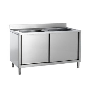 Angelo Po - ELA1225 - SPÜLTISCH MIT SCHRANKMÖBEL 2 BECKEN CM 50X50X30H
