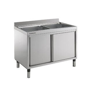 Angelo Po - LA1024 - SPÜLTISCH MIT SCHRANKMÖBEL 2 BECKEN CM 40X50X25H
