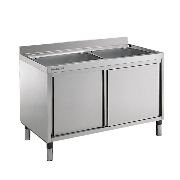 Angelo Po - LA1426 - SPÜLTISCH MIT SCHRANKMÖBEL 2 BECKEN CM 60X50X37,5H
