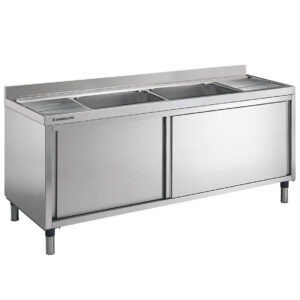 Angelo Po - LA2226 - SPÜLTISCH MIT SCHRANKMÖBEL 2 BECKEN CM 60X50X32,5H 2 ABTROPFFLÄCHEN